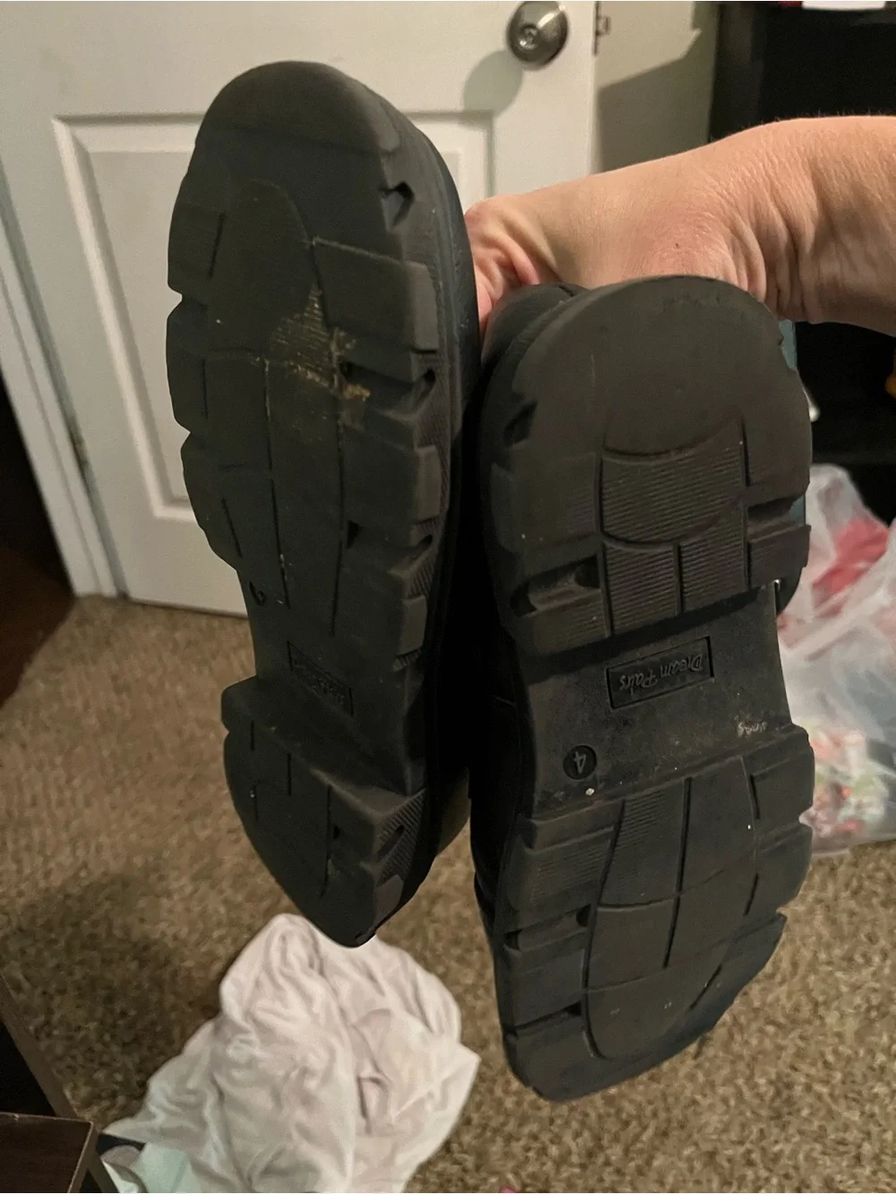 Dream Pairs Black Lace-Up Kids Combat Boots with Side Zip